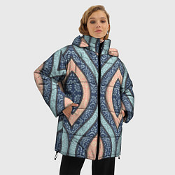 Куртка зимняя женская Восточный орнамент, цвет: 3D-черный — фото 2
