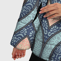 Куртка зимняя женская Восточный орнамент, цвет: 3D-светло-серый — фото 2