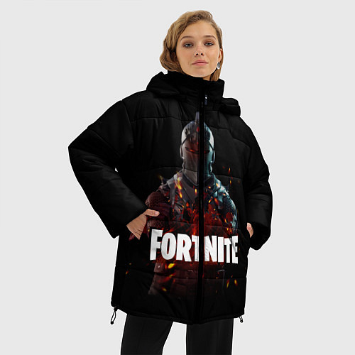 Женская зимняя куртка Fortnite Black Knight / 3D-Черный – фото 3