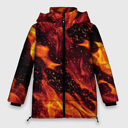 Куртка зимняя женская ЯЗЫКИ ПЛАМЕНИ, цвет: 3D-черный