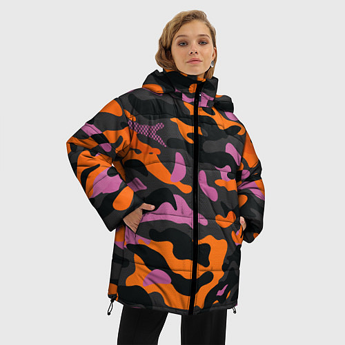 Женская зимняя куртка КАМУФЛЯЖ COLOR / 3D-Черный – фото 3