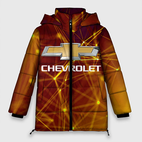 Женская зимняя куртка Chevrolet / 3D-Светло-серый – фото 1