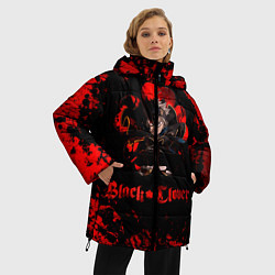 Куртка зимняя женская Черный Клевер Черный Бык 8, цвет: 3D-черный — фото 2