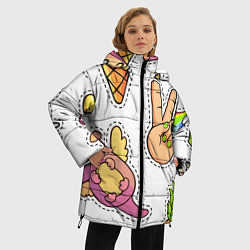 Куртка зимняя женская Emoji, цвет: 3D-черный — фото 2