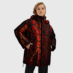 Куртка зимняя женская Огненные соты, цвет: 3D-светло-серый — фото 2
