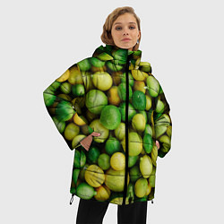 Куртка зимняя женская Цытрусы, цвет: 3D-черный — фото 2