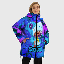 Куртка зимняя женская Скин акулы Леона, цвет: 3D-черный — фото 2