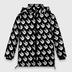 Куртка зимняя женская Паттерн Рок коза, цвет: 3D-черный