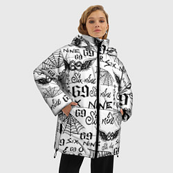 Куртка зимняя женская 6IX9INE ТАТУИРОВКИ, цвет: 3D-красный — фото 2