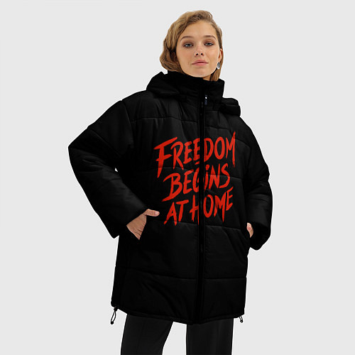 Женская зимняя куртка Freedom / 3D-Черный – фото 3
