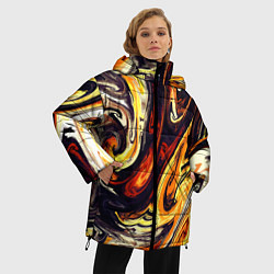 Куртка зимняя женская Красочный Хаос, цвет: 3D-черный — фото 2