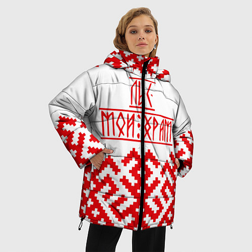 Женская зимняя куртка Лес мой храм / 3D-Черный – фото 3