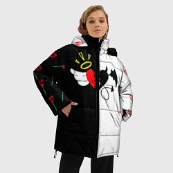 Куртка зимняя женская Добро и зло, Payton Moormeier, цвет: 3D-светло-серый — фото 2