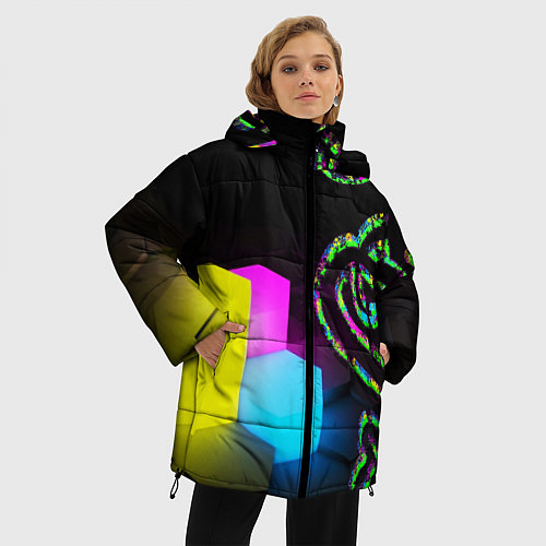 Женская зимняя куртка RAZER / 3D-Черный – фото 3