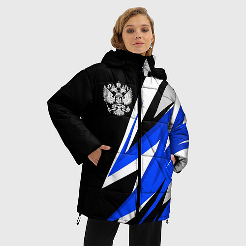 Женская зимняя куртка Россия / 3D-Черный – фото 3