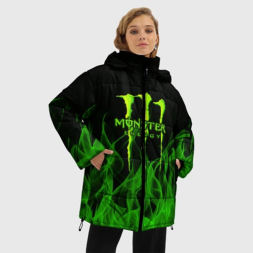 Женская зимняя куртка MONSTER ENERGY / 3D-Черный – фото 3