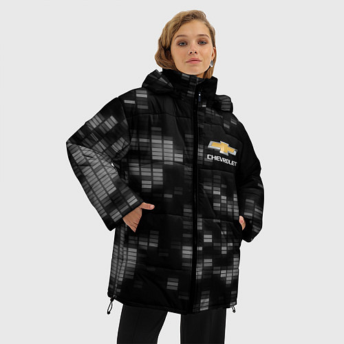Женская зимняя куртка CHEVROLET / 3D-Черный – фото 3