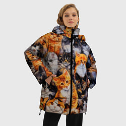 Куртка зимняя женская КОТЯТКИ, цвет: 3D-черный — фото 2