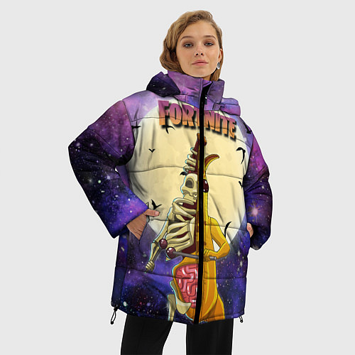 Женская зимняя куртка Peely Fortnitemare / 3D-Черный – фото 3
