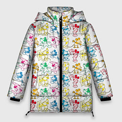 Куртка зимняя женская Приключения Микки, цвет: 3D-черный