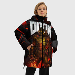 Куртка зимняя женская DOOM ETERNAL, цвет: 3D-светло-серый — фото 2