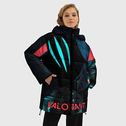 Куртка зимняя женская VALORANT OMEN, цвет: 3D-красный — фото 2