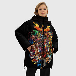 Куртка зимняя женская Все герои Dota 2, цвет: 3D-красный — фото 2