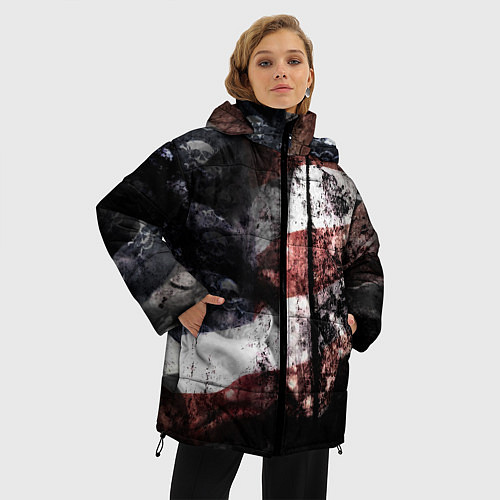 Женская зимняя куртка США / 3D-Черный – фото 3