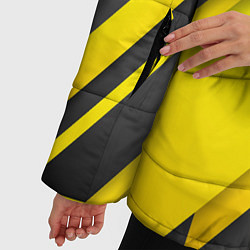Куртка зимняя женская СПОРТИВНАЯ ГЕОМЕТРИЯ, цвет: 3D-черный — фото 2