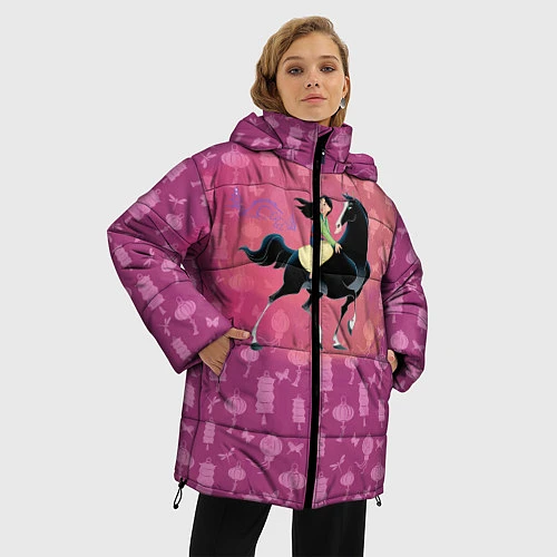 Женская зимняя куртка Мулан / 3D-Черный – фото 3