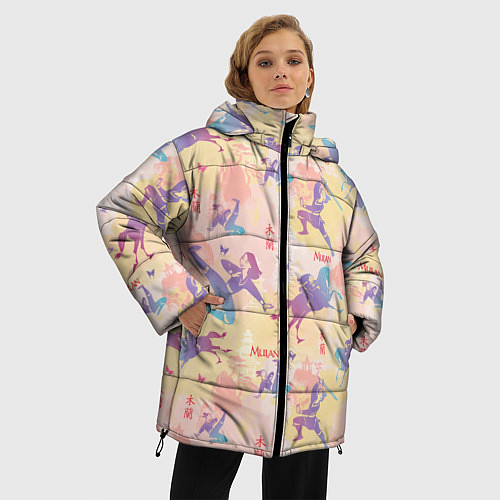 Женская зимняя куртка Fa Ping Pattern / 3D-Черный – фото 3
