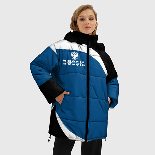 Женская зимняя куртка Russia / 3D-Черный – фото 3