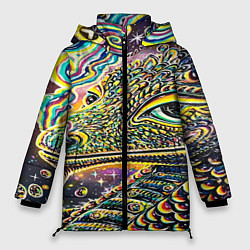 Куртка зимняя женская ИМПРЕССИОНИЗМ, цвет: 3D-черный