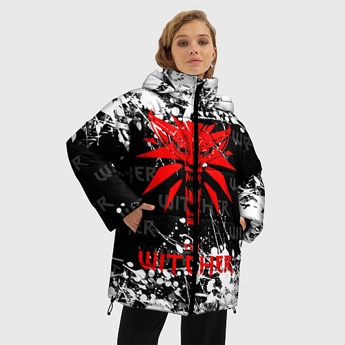 Женская зимняя куртка The Witcher / 3D-Черный – фото 3