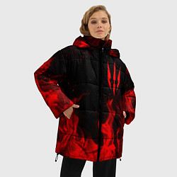Куртка зимняя женская ВЕДЬМАК 3 ГЕРАЛЬТ КОГОТЬ, цвет: 3D-черный — фото 2