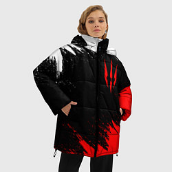 Куртка зимняя женская ВЕДЬМАК 3 ГЕРАЛЬТ КОГОТЬ, цвет: 3D-черный — фото 2