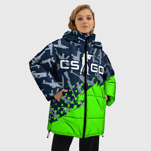 Женская зимняя куртка CS GO КС ГО / 3D-Черный – фото 3