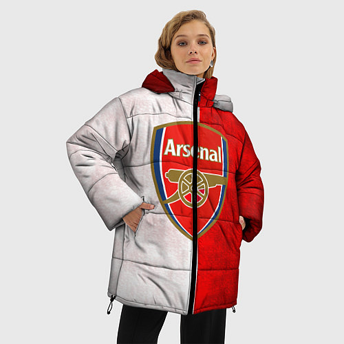 Женская зимняя куртка FC Arsenal 3D / 3D-Черный – фото 3