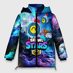 Куртка зимняя женская BRAWL STARS NANI SPACE NEON, цвет: 3D-черный