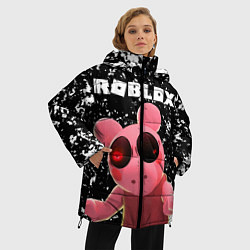 Куртка зимняя женская Roblox Piggy, цвет: 3D-светло-серый — фото 2