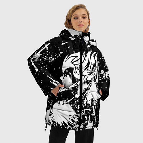 Женская зимняя куртка FAIRY TAIL ХВОСТ ФЕИ / 3D-Черный – фото 3