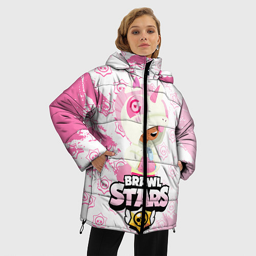 Женская зимняя куртка Brawl stars Unicorn / 3D-Черный – фото 3