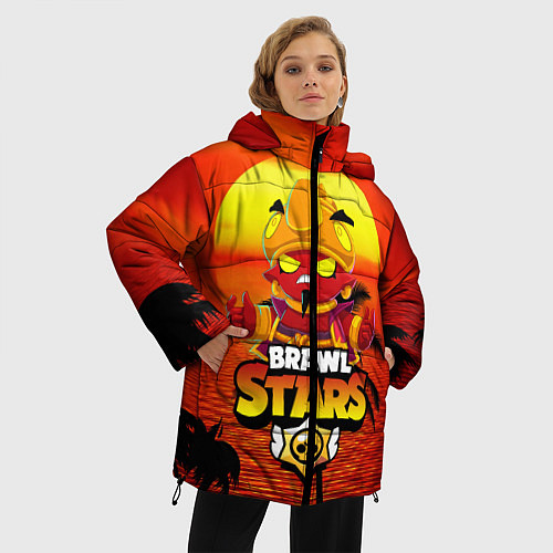 Женская зимняя куртка BRAWL STARS EVIL GENE В ЛЕТО / 3D-Черный – фото 3
