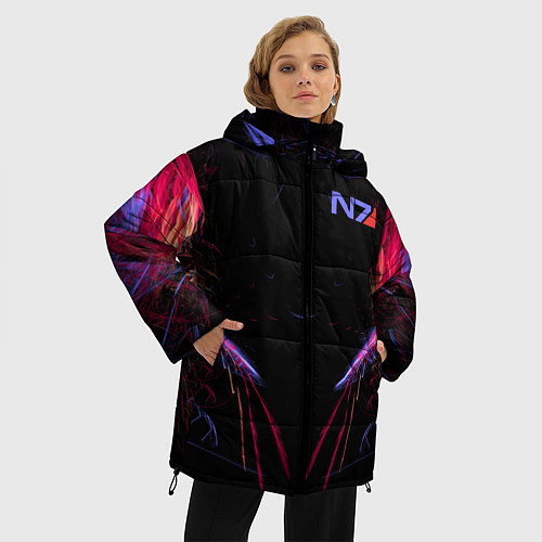 Женская зимняя куртка N7 Neon Style / 3D-Черный – фото 3