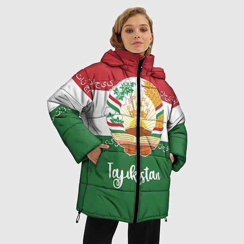 Женская зимняя куртка Таджикистан / 3D-Черный – фото 3