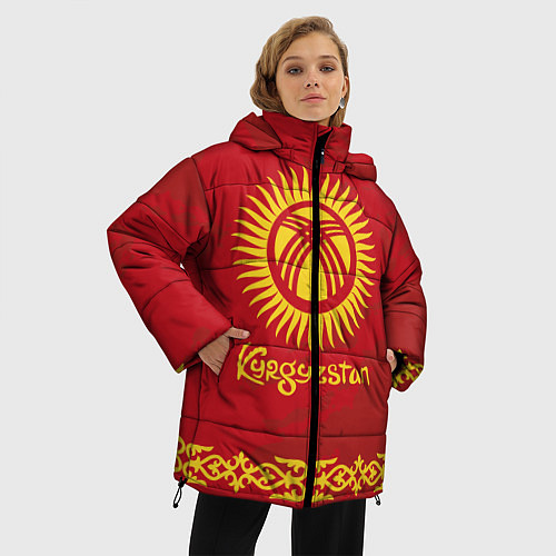 Женская зимняя куртка Киргизия / 3D-Черный – фото 3