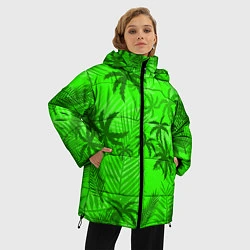 Куртка зимняя женская ПАЛЬМЫ ЛЕТО TROPICAL, цвет: 3D-черный — фото 2