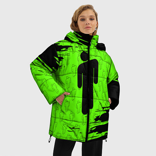 Женская зимняя куртка BILLIE EILISH БИЛЛИ АЙЛИШ / 3D-Черный – фото 3