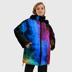 Куртка зимняя женская КРАСКИ, цвет: 3D-черный — фото 2