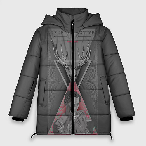 Женская зимняя куртка Настоящий детектив / 3D-Красный – фото 1